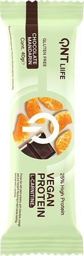 QNT Vegan Protein Bar - 28 x 40 g - Chocolate Mandarine