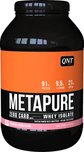 QNT Zero Carb Metapure - 908 g - Strawberry/Banana