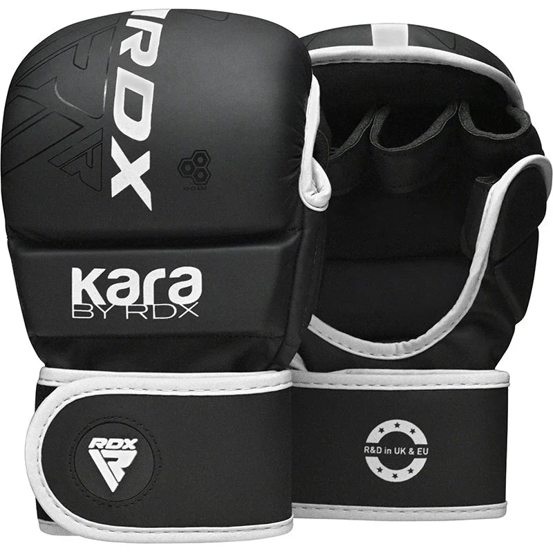 RDX Grappling Gloves Shooter F6 - Mattsvart/Vit