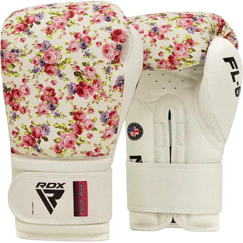 RDX Boxningshandskar FL-6 - Blommig Vit