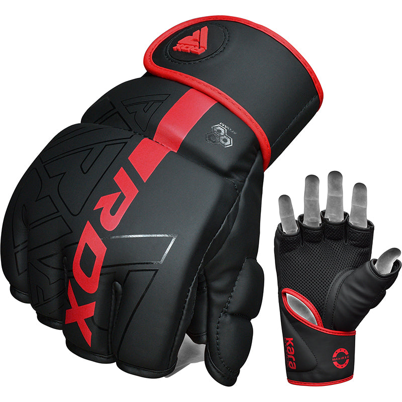 RDX Grappling Handskar F6 - Mattsvart/Röd