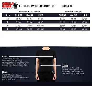 Gorilla Wear Estelle Twisted Crop Top, black