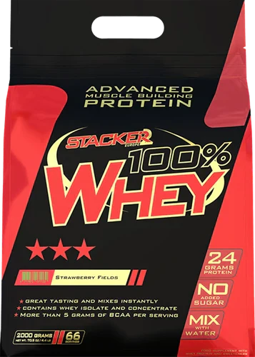 Stacker2 100% Vassleprotein - 2000 g - Strawberry Fields