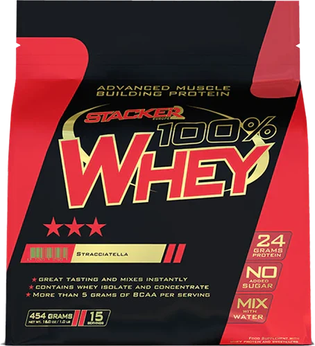 Stacker2 100% Vassleprotein - 454 g - Stracciatella