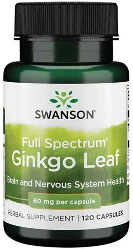 Swanson SW1144 Ginkgo Leaf Full Spectrum - 60mg - 120 caps