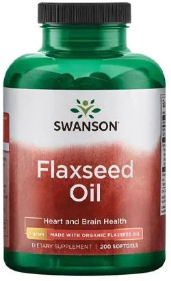 Swanson SWE002 Flaxseed Oil - 1000mg - 200 soft gels