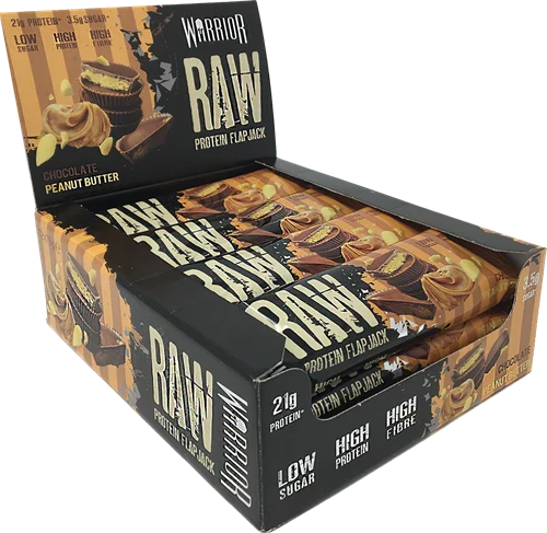 Warrior Raw Protein Flapjack - 12 x 75 g - Choco Peanut Butter