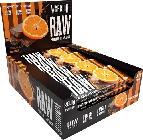 Warrior Raw Protein Flapjack - 12 x 75 g - Chocolate Orange
