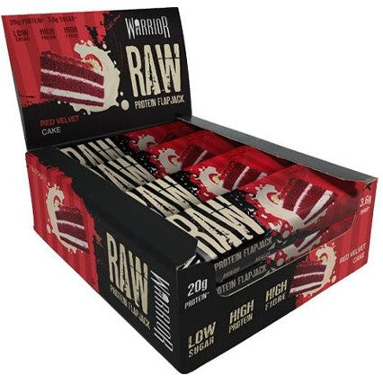 Warrior Raw Protein Flapjack - 12 x 75 g - Red Velvet Cake